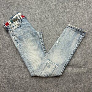 Pilcro Anthropologie Slim Straight Selvedge Jeans Women's Size 24 Petite Denim